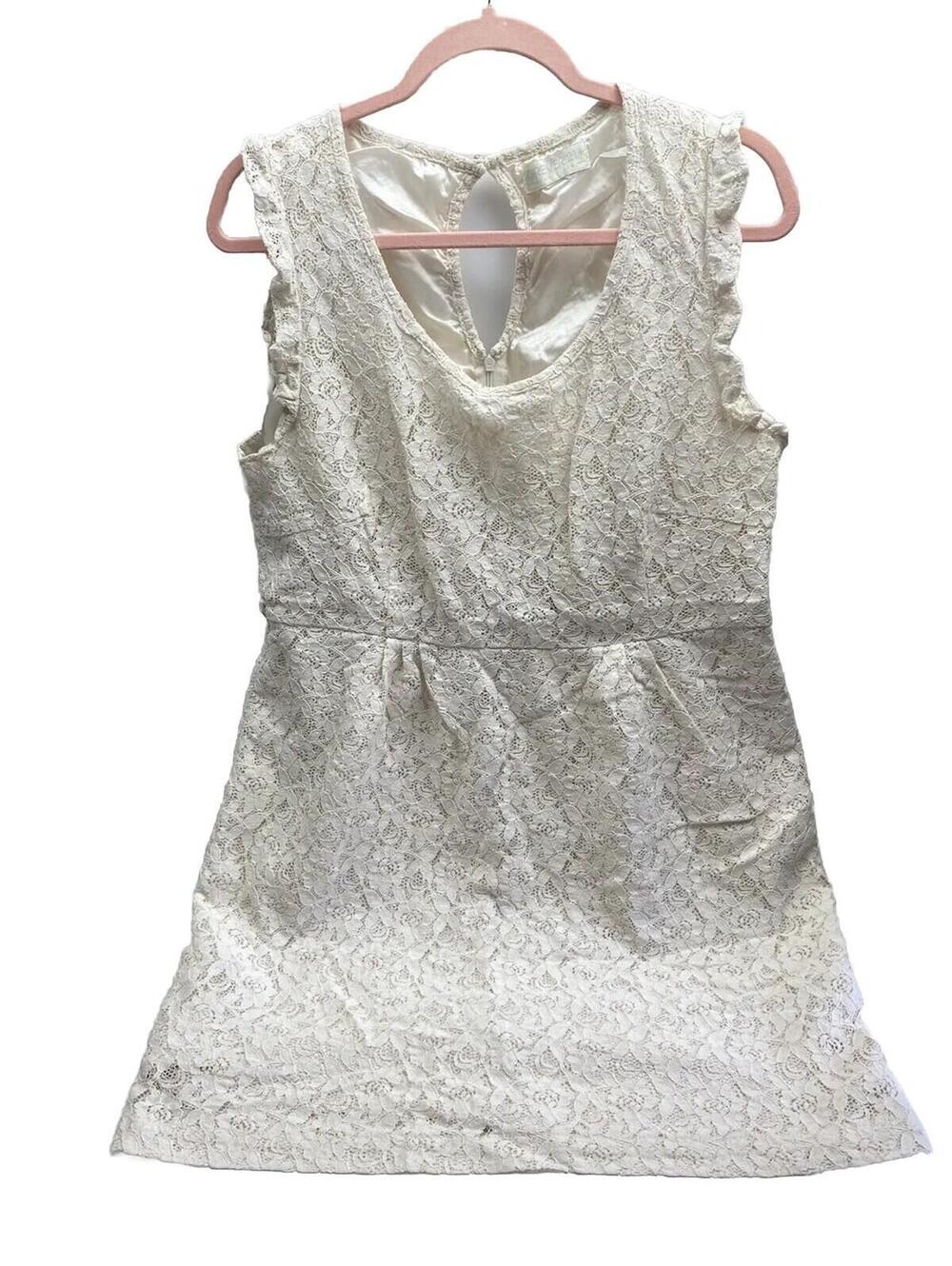 Women's Formal White Plus Size Dress, Elegant Round Neck Sleeveless Summer Dress